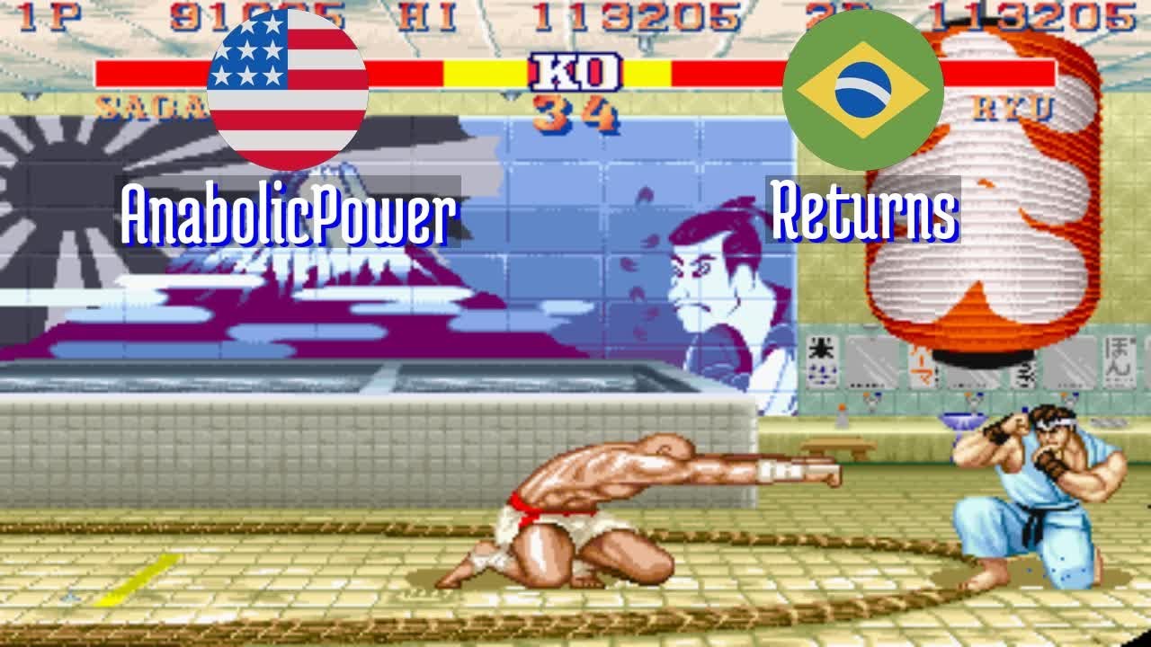 FT3 @sf2hf: AnabolicPower (US) vs Returns (BR) [Street Fighter II Hyper Fighting Fightcade] Mar 14