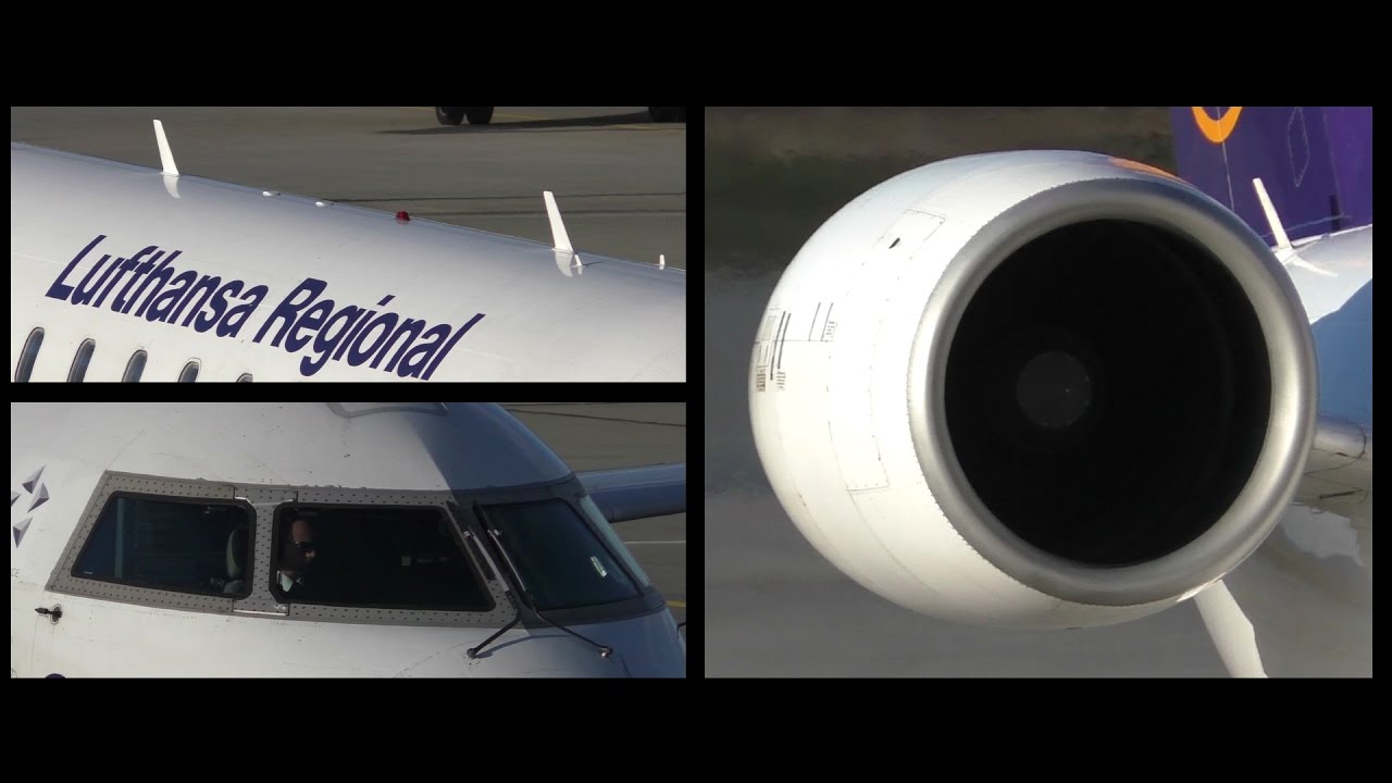 BEAUTIFUL Lufthansa Cityline CRJ-900 close-up and takeoff at Graz Airport | D-ACKL