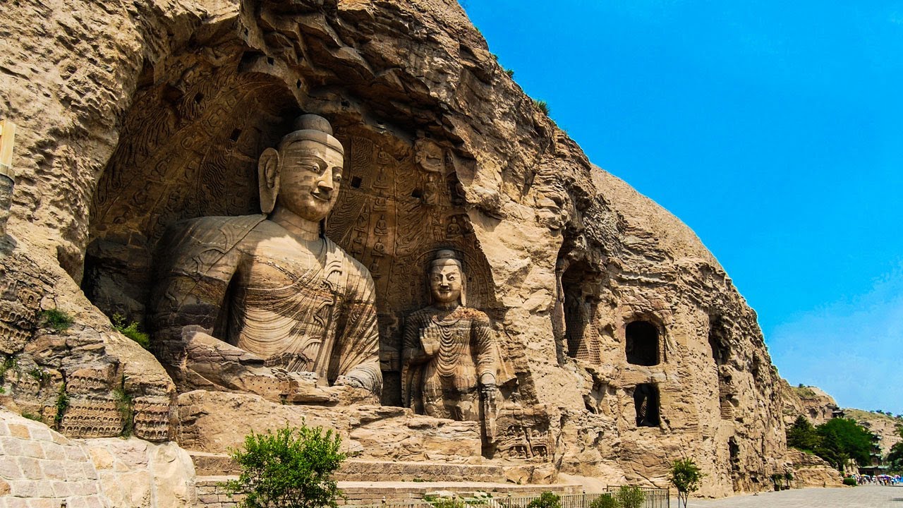 Yungang Grottoes ancient Chinese Buddhist temple, Datong Shanxi China UNESCO