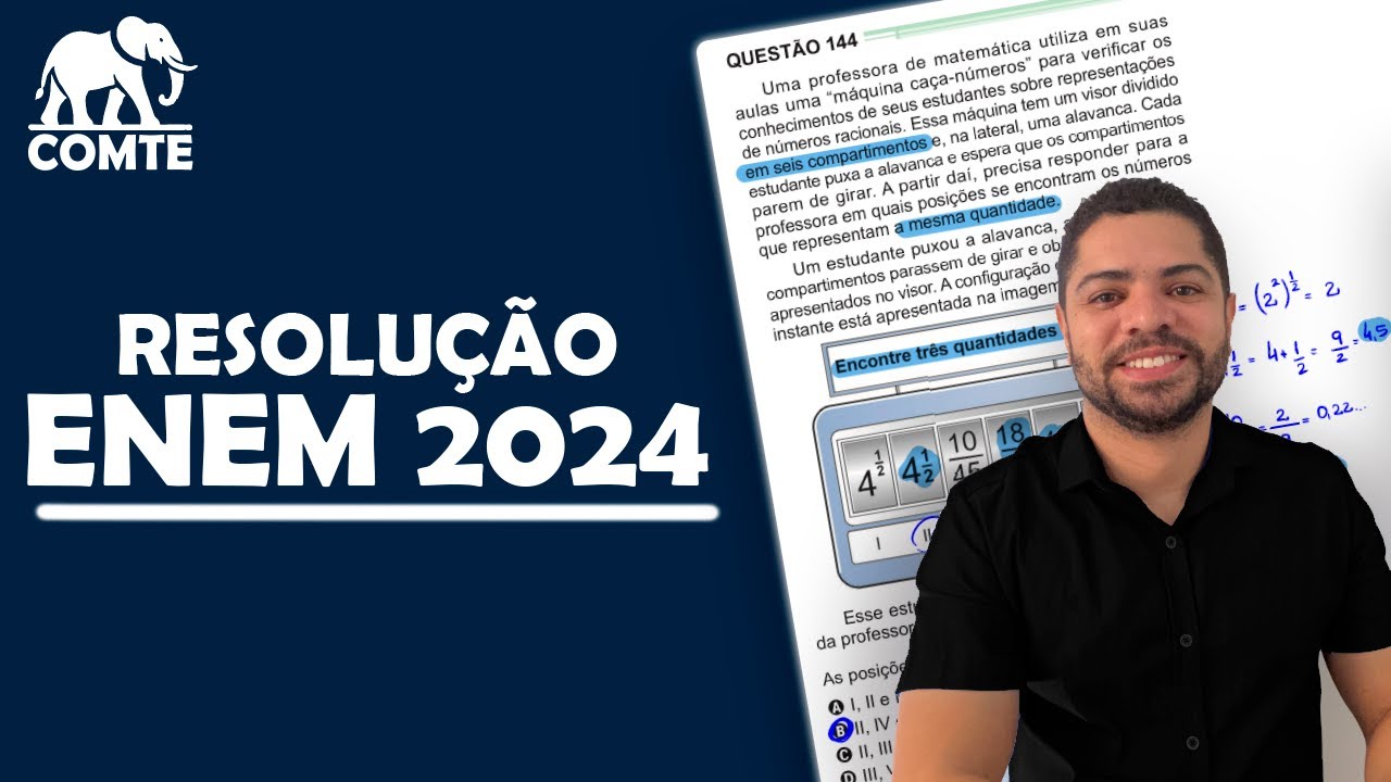 Questão 144 | Prova Verde ENEM 2024 | Uma professora de matemática utiliza em suas aulas uma