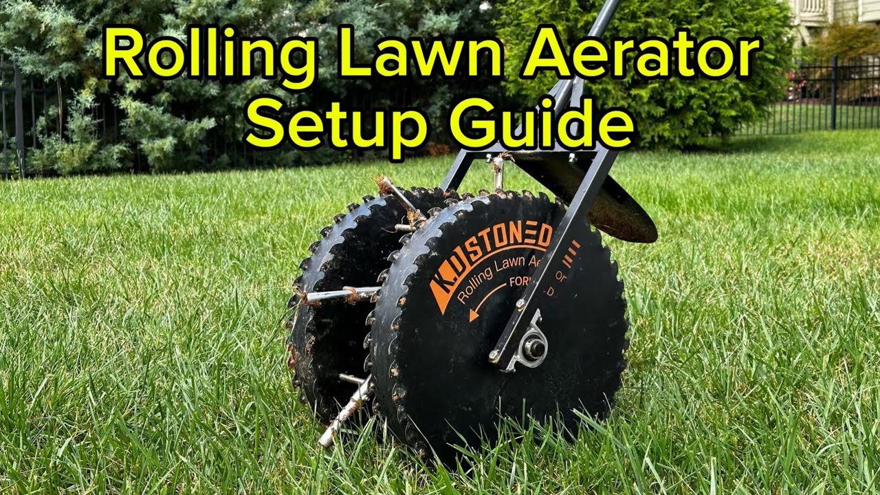 K.D STONEDGE Rolling Lawn Aerator Setup Guide