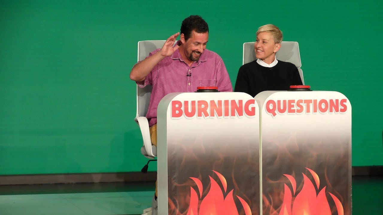 Adam Sandler Answers Ellen's 'Burning Questions'