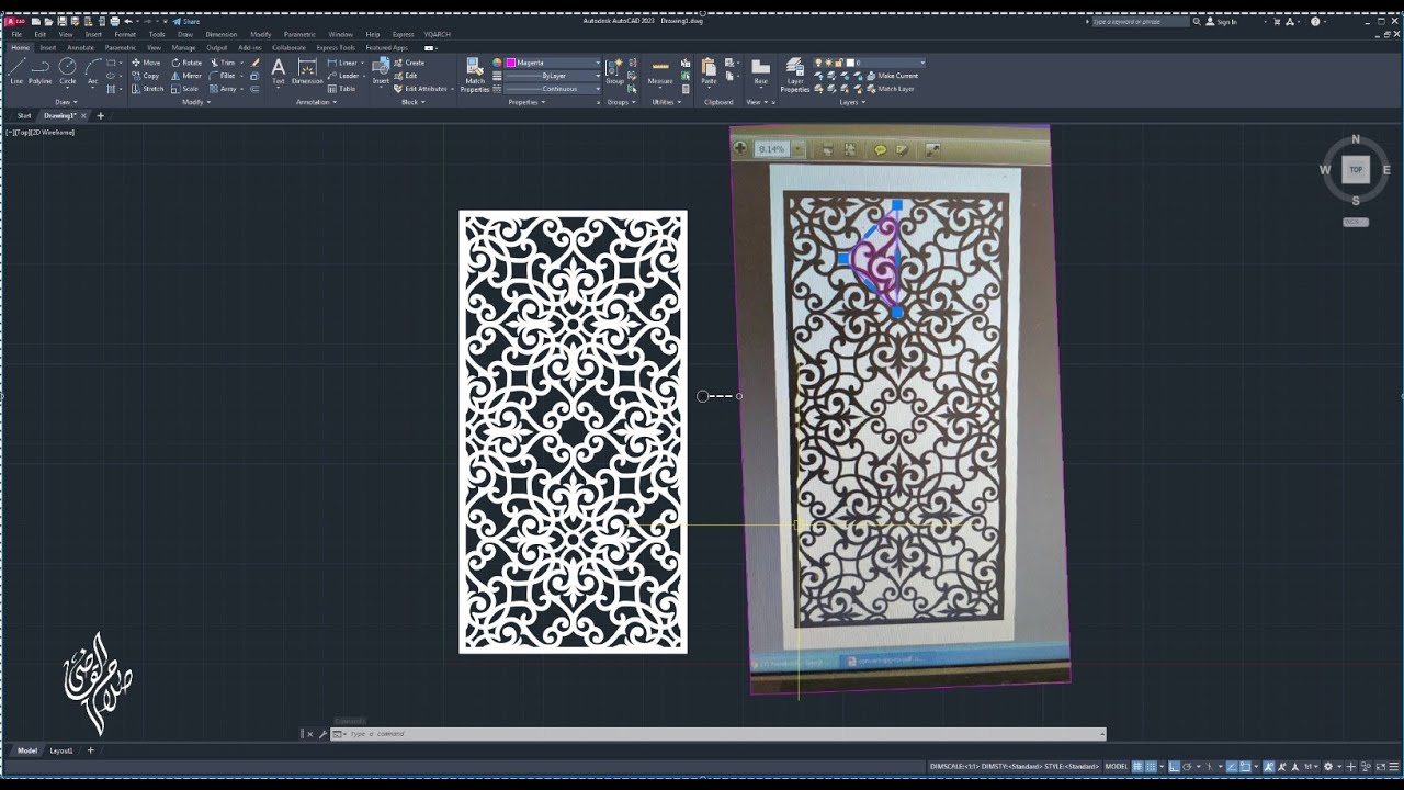 شرح رسم صوره بسرعة جداً بأدة Arc على برنامج الأتوكاد #AutoCAD 2023