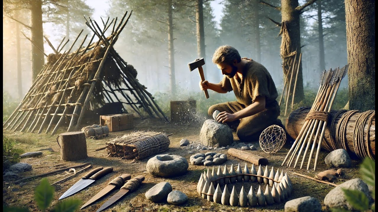 Trial Allowed Only Stone — Human Crafted Tools, Hunting Traps, & a Defensive Shelter | HFY Story