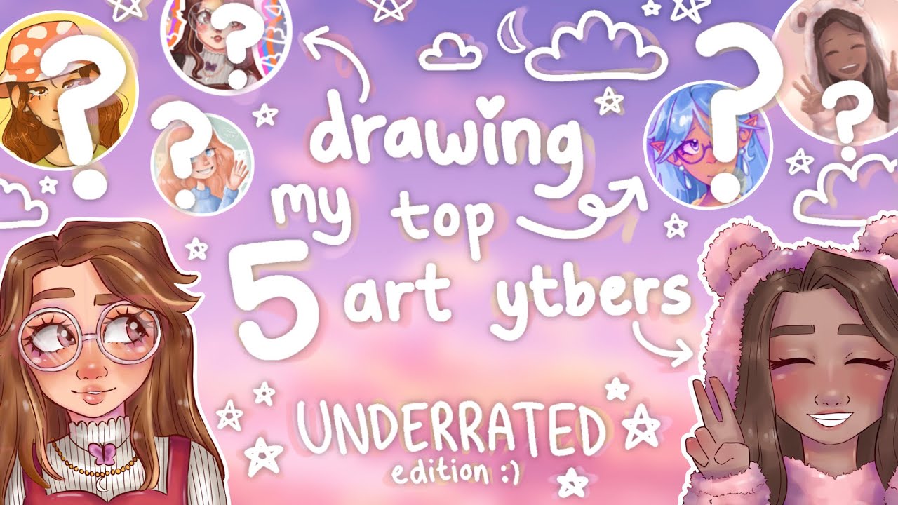Top 5 most UNDERRATED art YouTubers + drawing their pfps :)