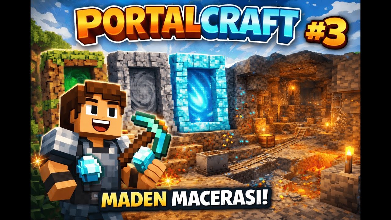 PortalCraft S1 #3 (ELMASLARRRR, Madeennnnn, Portallara çok az kaldı)
