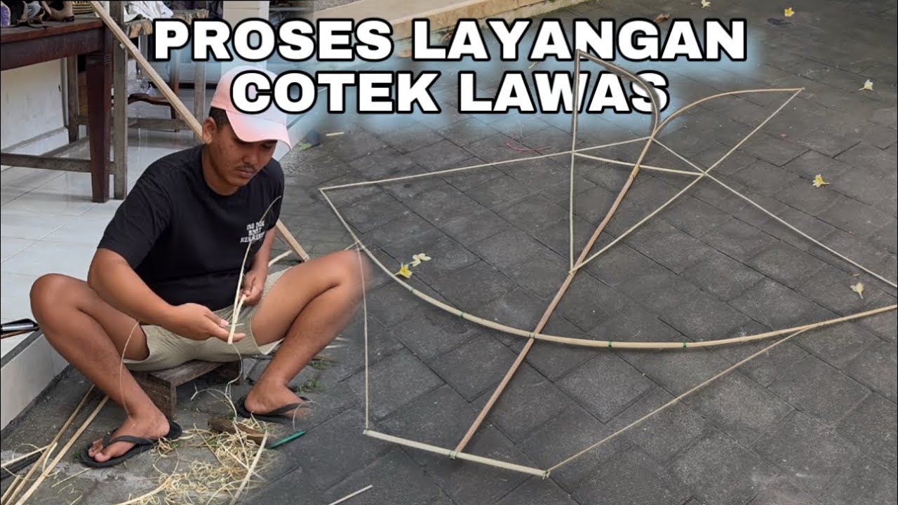 BIKIN RANGKA LAYANGAN COTEK LAWAS 2 METER‼️
