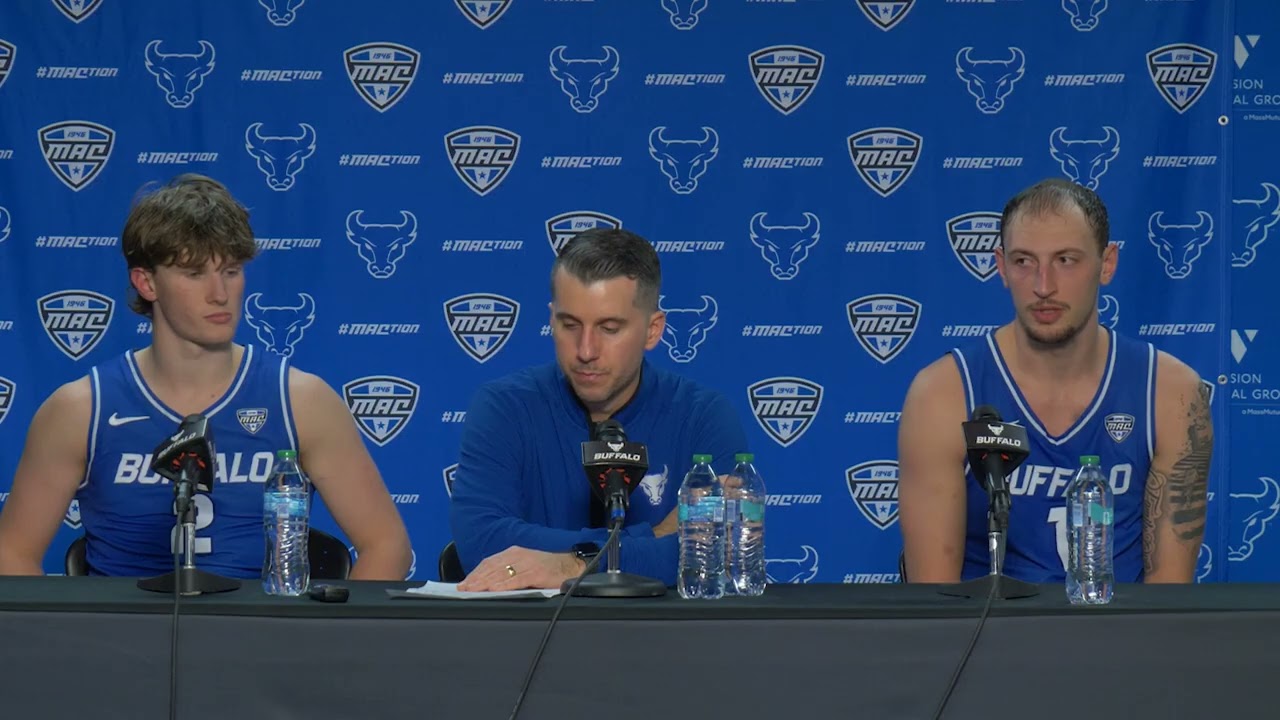 Post game press conference after game vs UMass