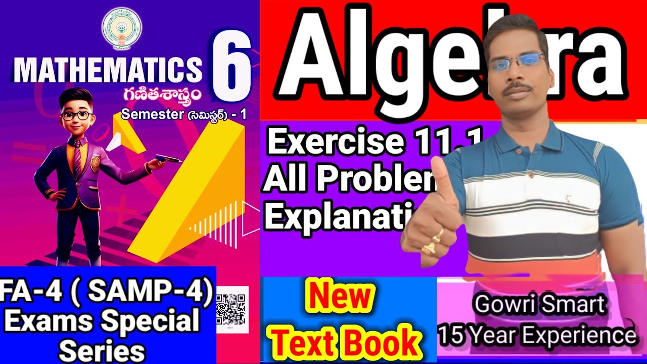6th Class Maths(2024-25) New Syllabus|| Chapter-11|| Algebra|| Exercise 11.1 ||Must watch Video