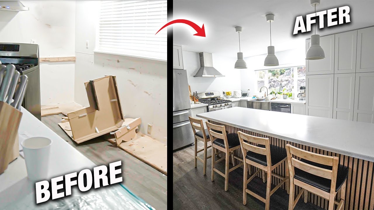 FULL Kitchen Remodel Time-Lapse - DIY Renovation Start To Finish
