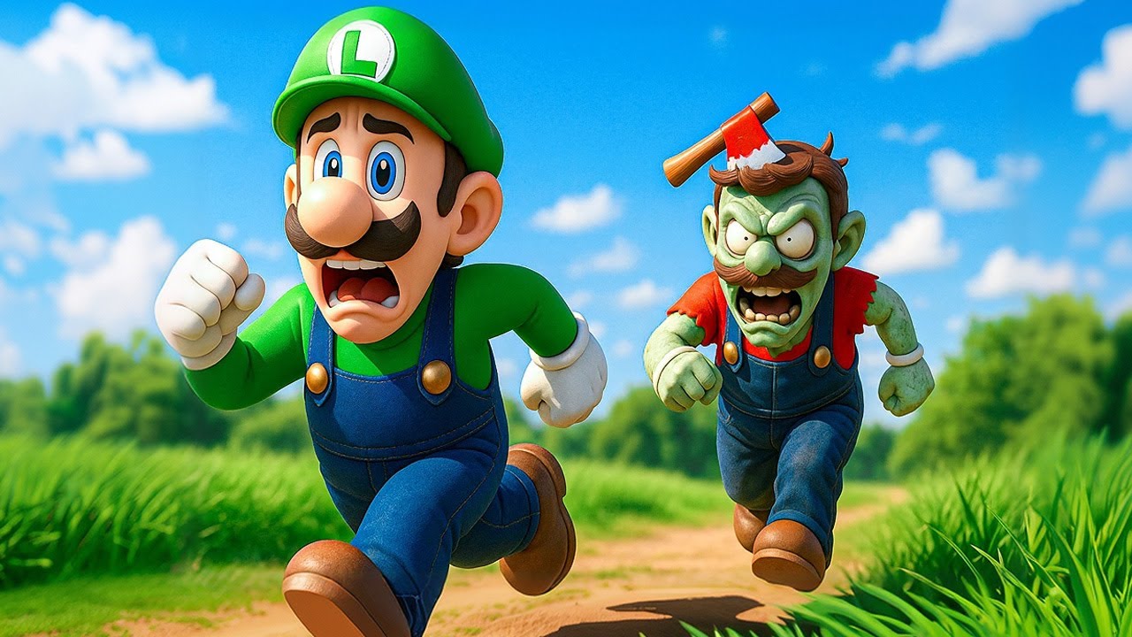 Zombie Mario Wants to BITE Luigi 💀😱 Super Mario Odyssey Story
