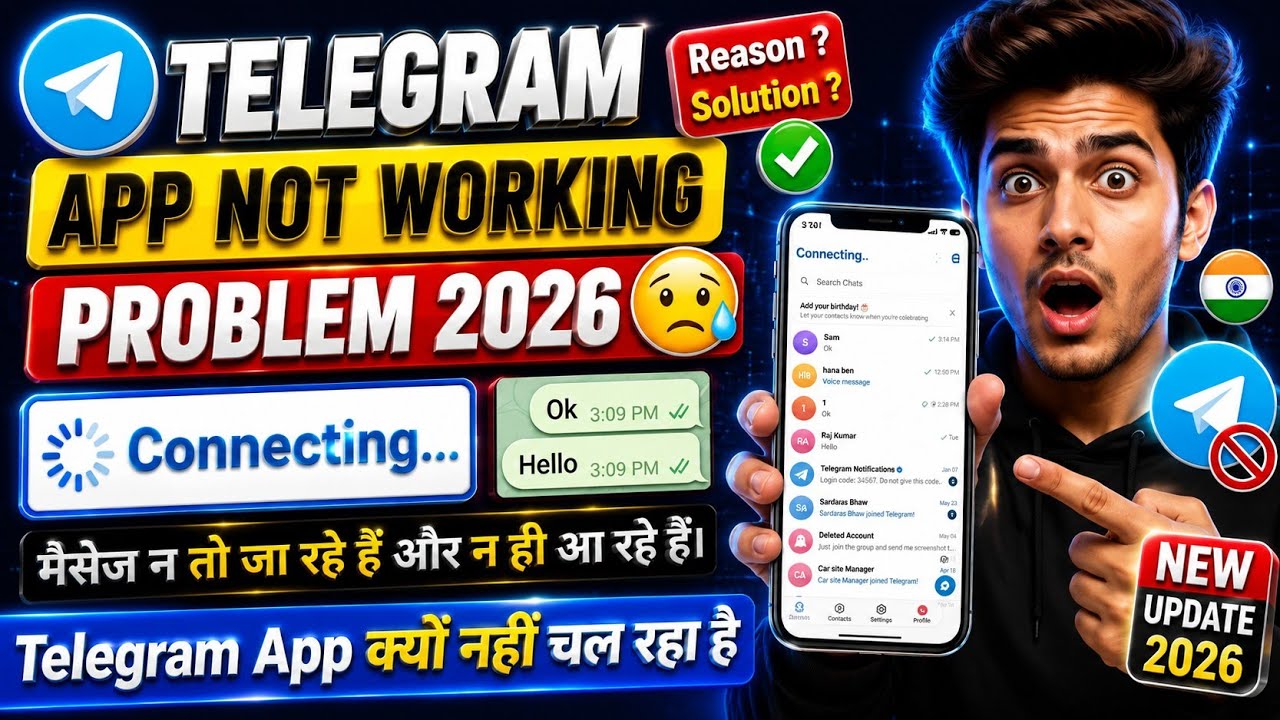 Telegram App Not Working Problem 2026 | Telegram Connecting Problem | Telegram Nahi Chal Raha Hai