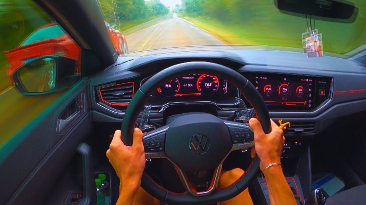 ROLÊ INESQUECÍVEL ACELERANDO CONTRA UM CIVIC Si, EM UM POLO GTS 2023 TURBO (POV DRIVE)