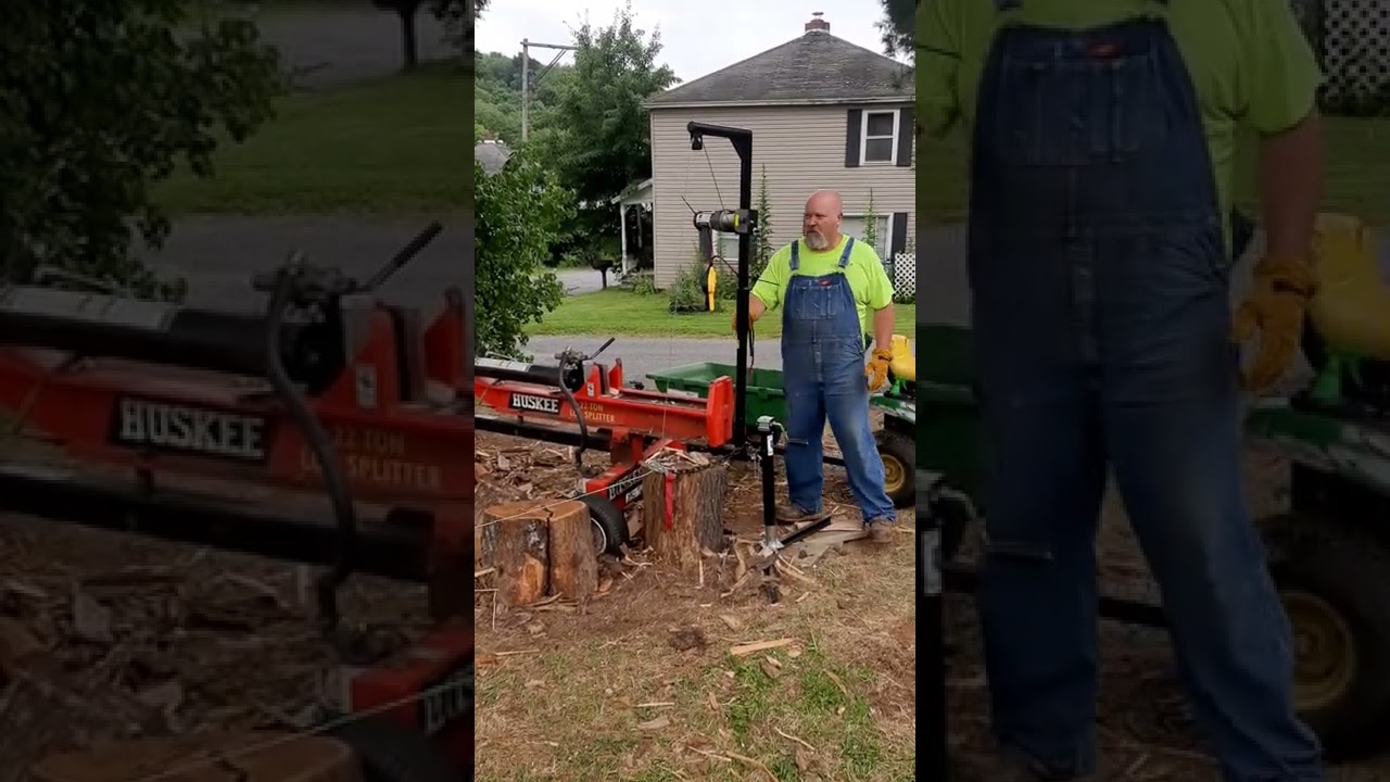 Using gorillabac log lift system ...GAMECHANGER  for splitting firewood!!