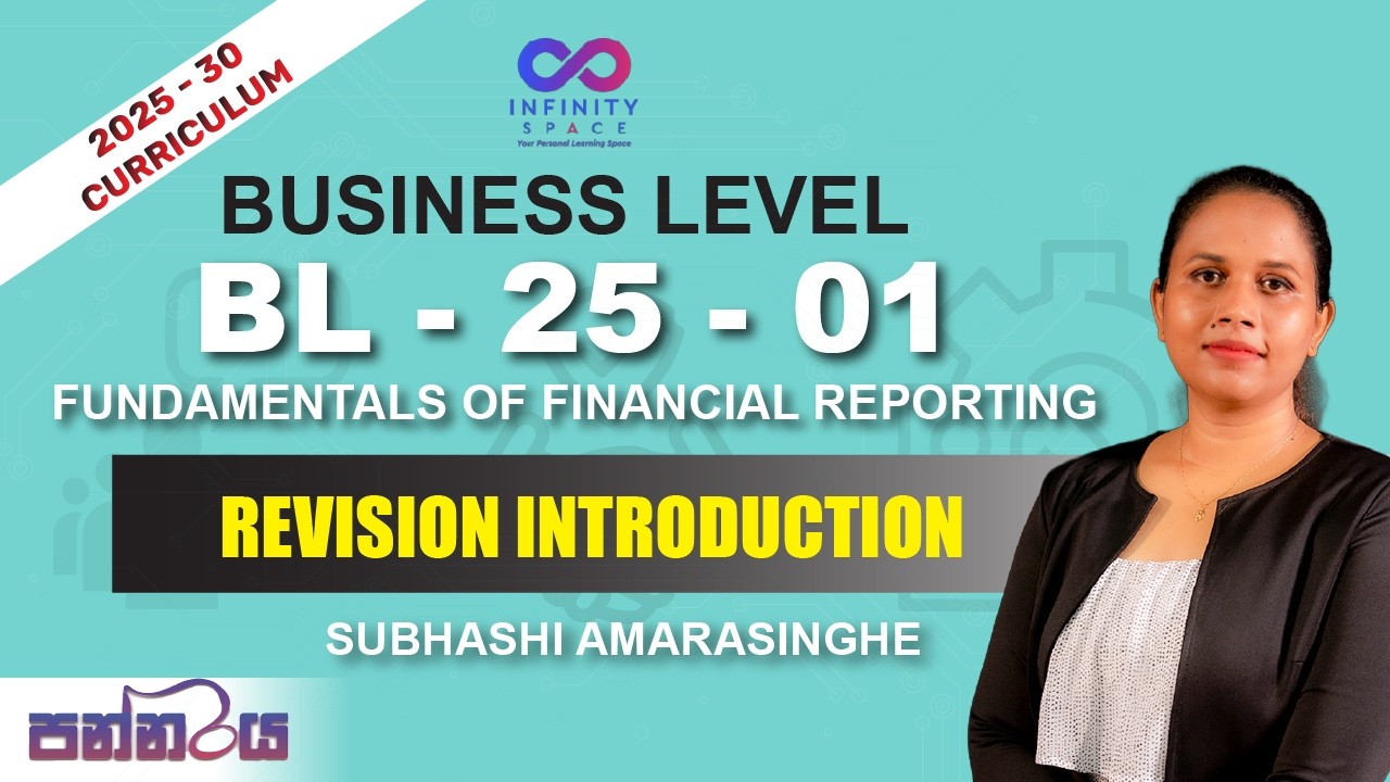 Revision Introduction | BL-25-1 | #casrilanka #charteredaccountant