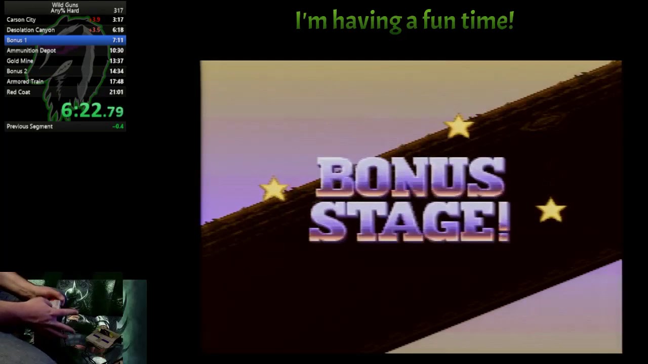 Wild Guns (SNES) Hard - Speedrun in 20:52