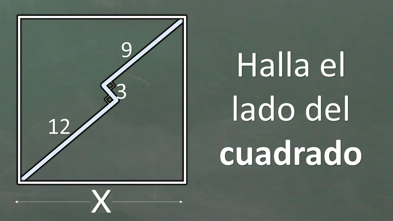 Halla el lado del cuadrado