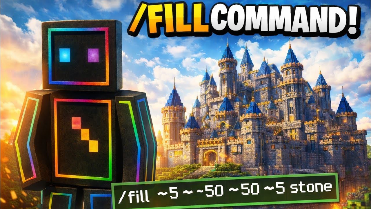How to Use Fill Command in Minecraft 🔥 | Full Step-by-Step Tutorial (English&Hindi)