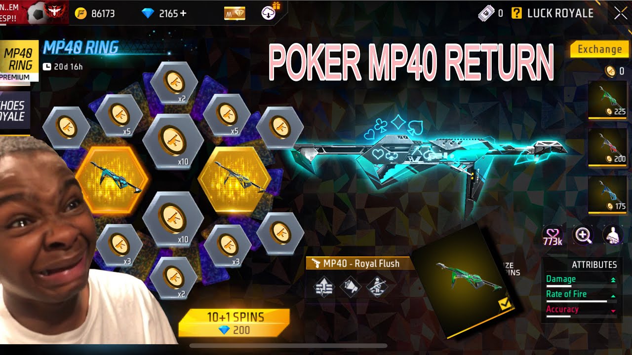 POKER MP40 RETURN | FREE FIRE POKER MP40 RETURN