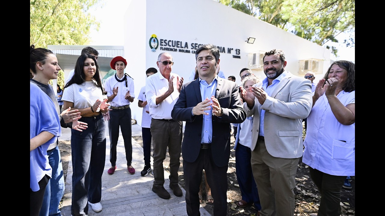 En Tandil: Kicillof inauguró la nueva Escuela Secundaria N°13 en el paraje De la Canal