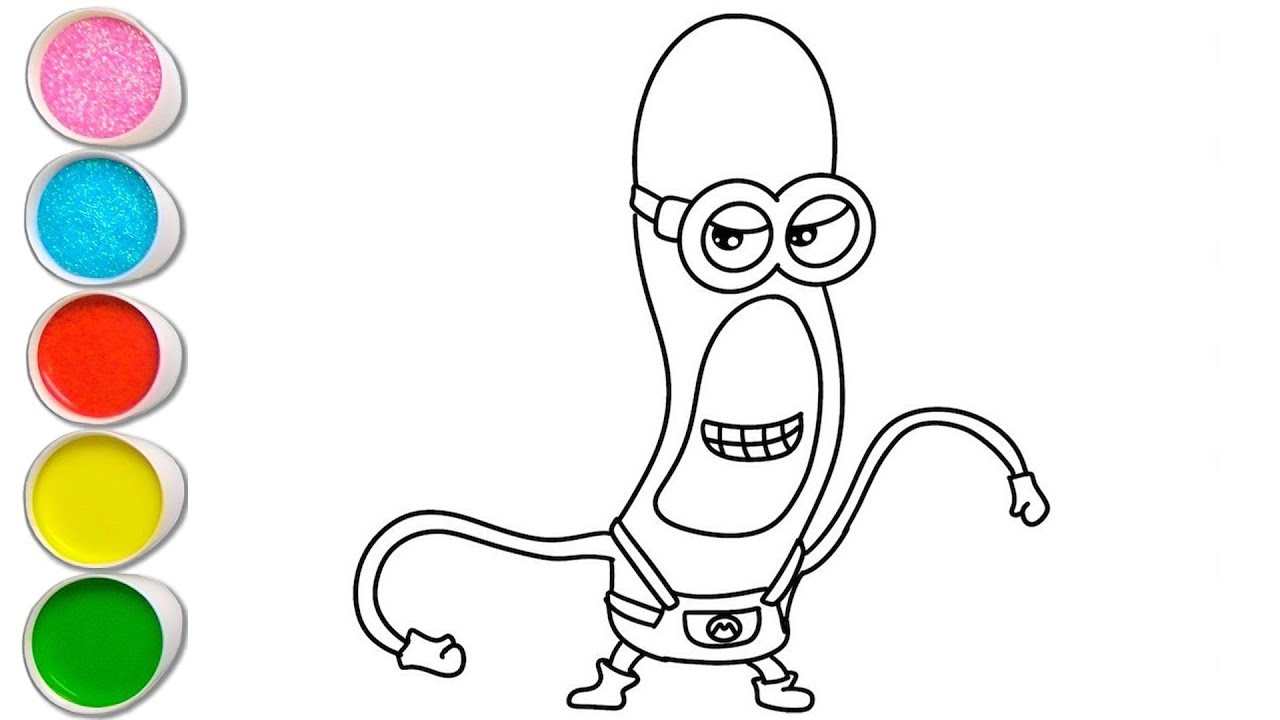 Cute Minion Drawing for kids, Painting & Coloring for kids, Toddlers | Let's Draw Together