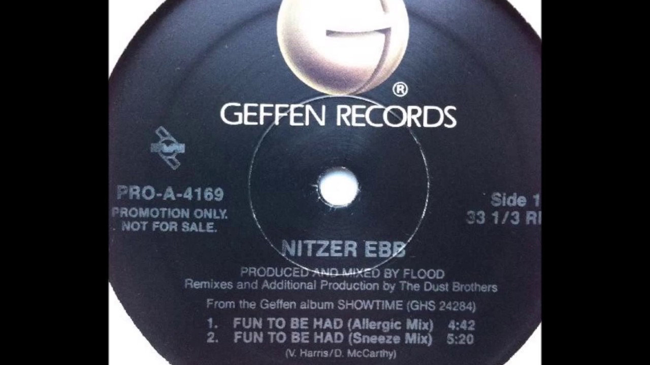 Nitzer Ebb Fun to be Had  Geffen Records ‎– PRO A 4169 -UNRELASED MIXES