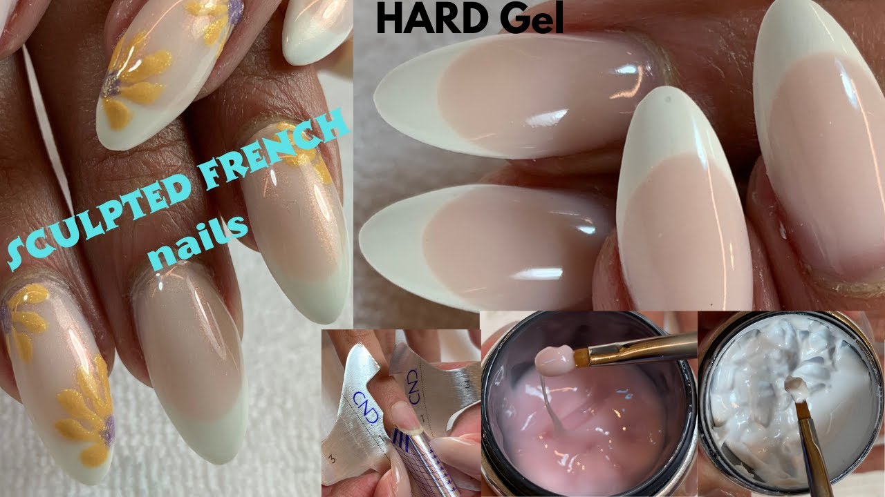 How to work with hard gels/Sculpted permanent French nails on forms/Tips&proper application from pro