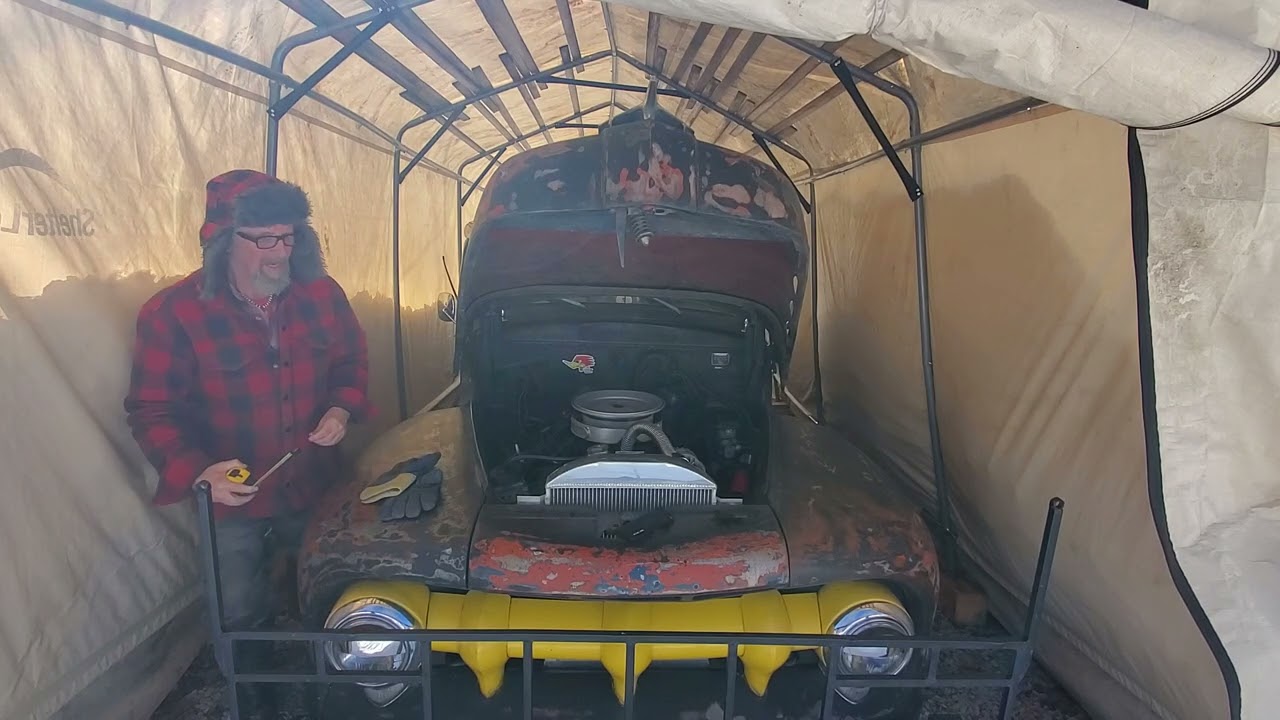 Need longer battery cabkes. #1951fordf1wrecker 