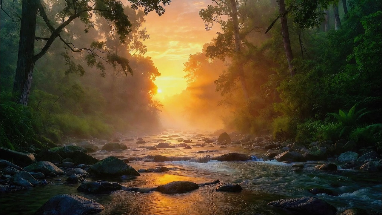 Start Your Day With Calm | 528Hz Healing Flute & Morning Water Sounds