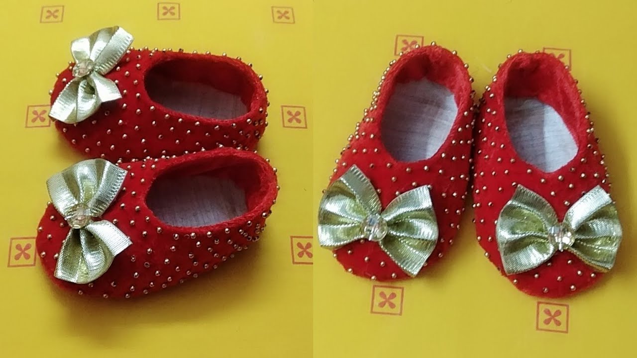 Baby Booties(Sewing) //DIY//Beautiful Gift Idea For Kids// How To Make Easy Fabric Baby Shoes...