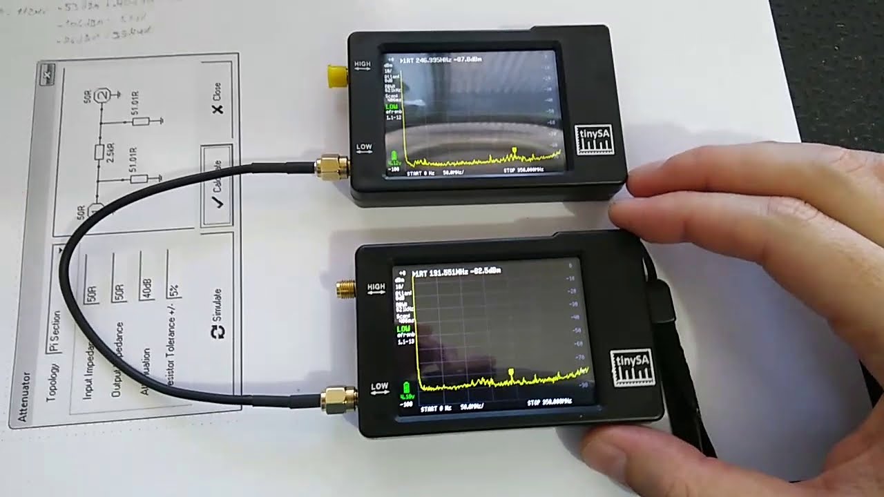 Atenuador 40dB de baixo custo para Gerador RF tinySA (ou de gra&ccedil;a mesmo.)