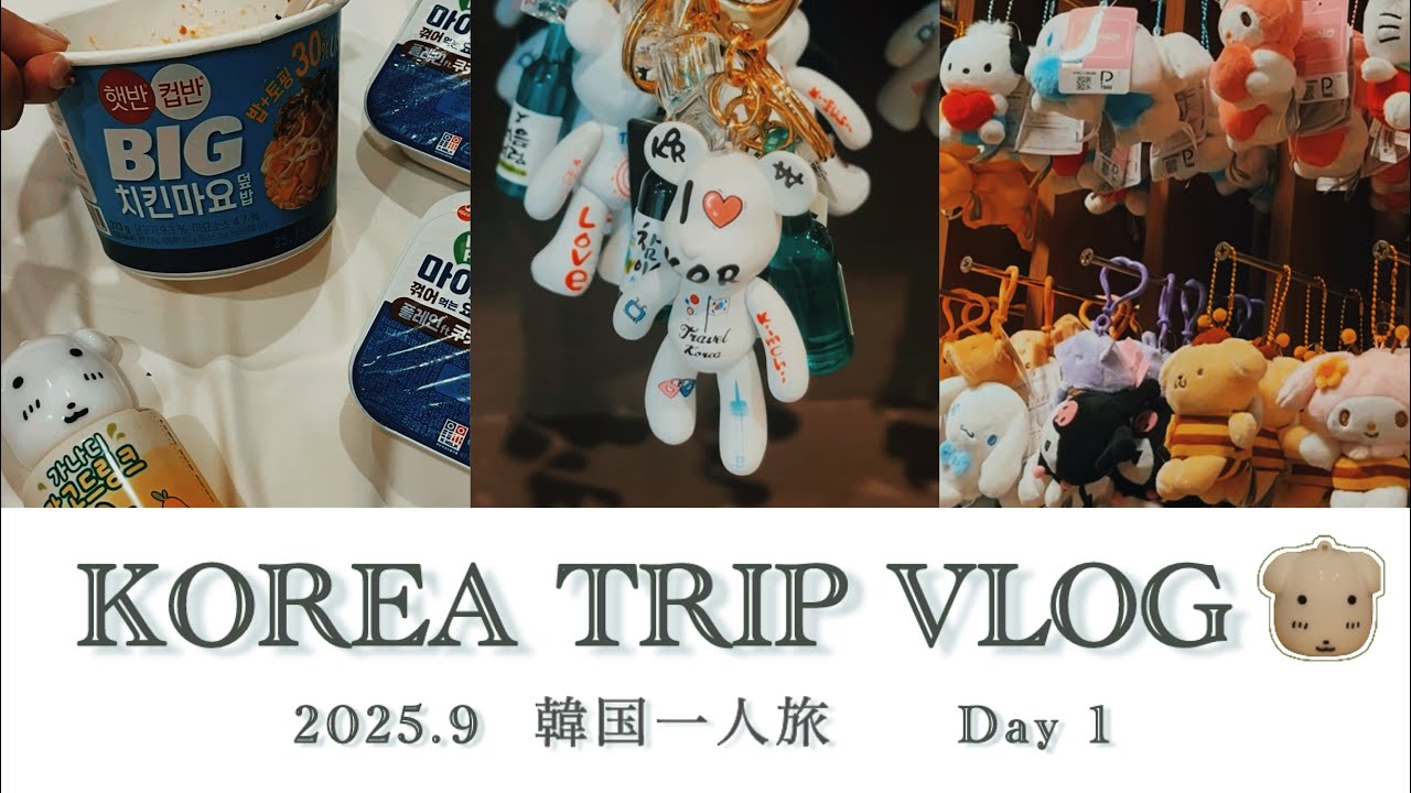 韓国Vlog1|韓国一人旅！東大門でショッピング、おすすめコンビニ飯