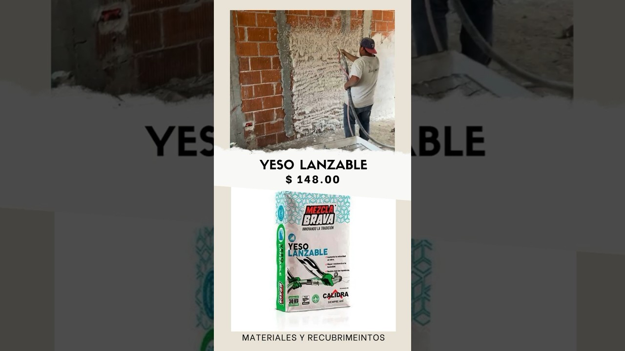 #revoca tus #interiores con #yeso y la #lanzadora de #mortero