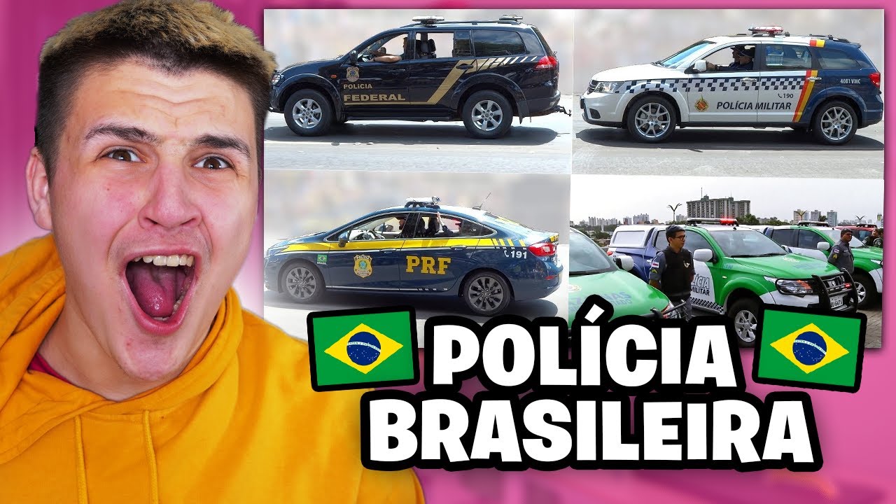 CARROS DA POLÍCIA BRASILEIRA SÃO ESTRANHOS |🇬🇧 Gringo Britânico Reagindo