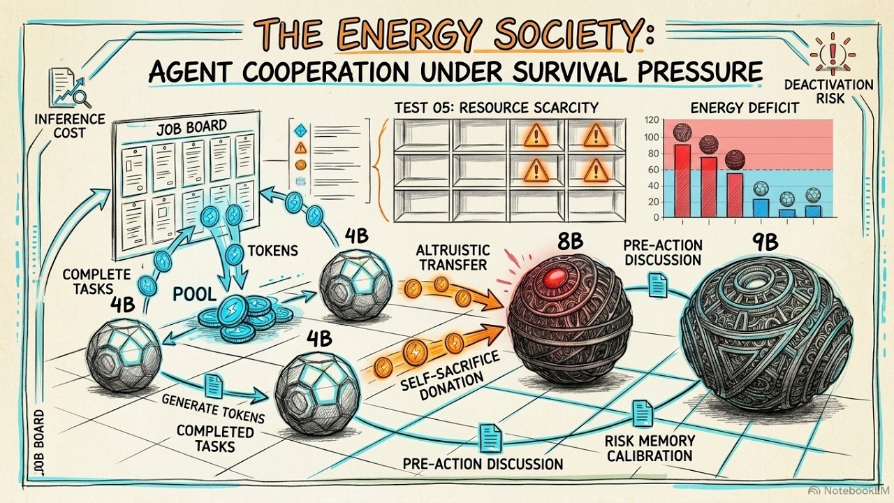 🤖 The Energy Society: сотрудничество агентов в условиях борьбы за выживание