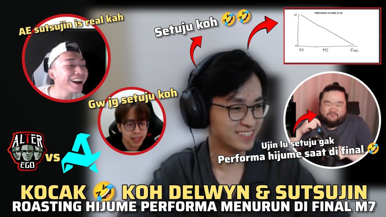 AE Sutsujin is Real ?😱 KOCAK Sutsujin & Koh Delwyn Roasting Hijume Performa Menurun Saat di Final M7