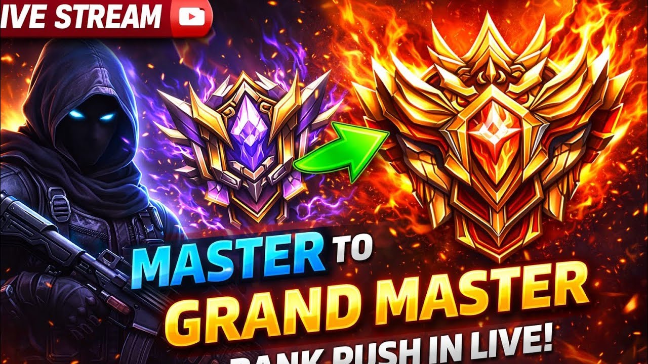 Rank push in live / master to grandmaster/ free fire/shadow gamer