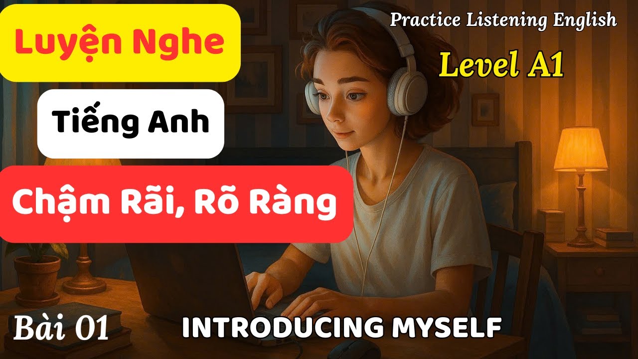 Luyện Nghe Tiếng Anh Cơ Bản - Bài 01: Introducing Myself || Tiếng Anh cho người mới bắt đầu.