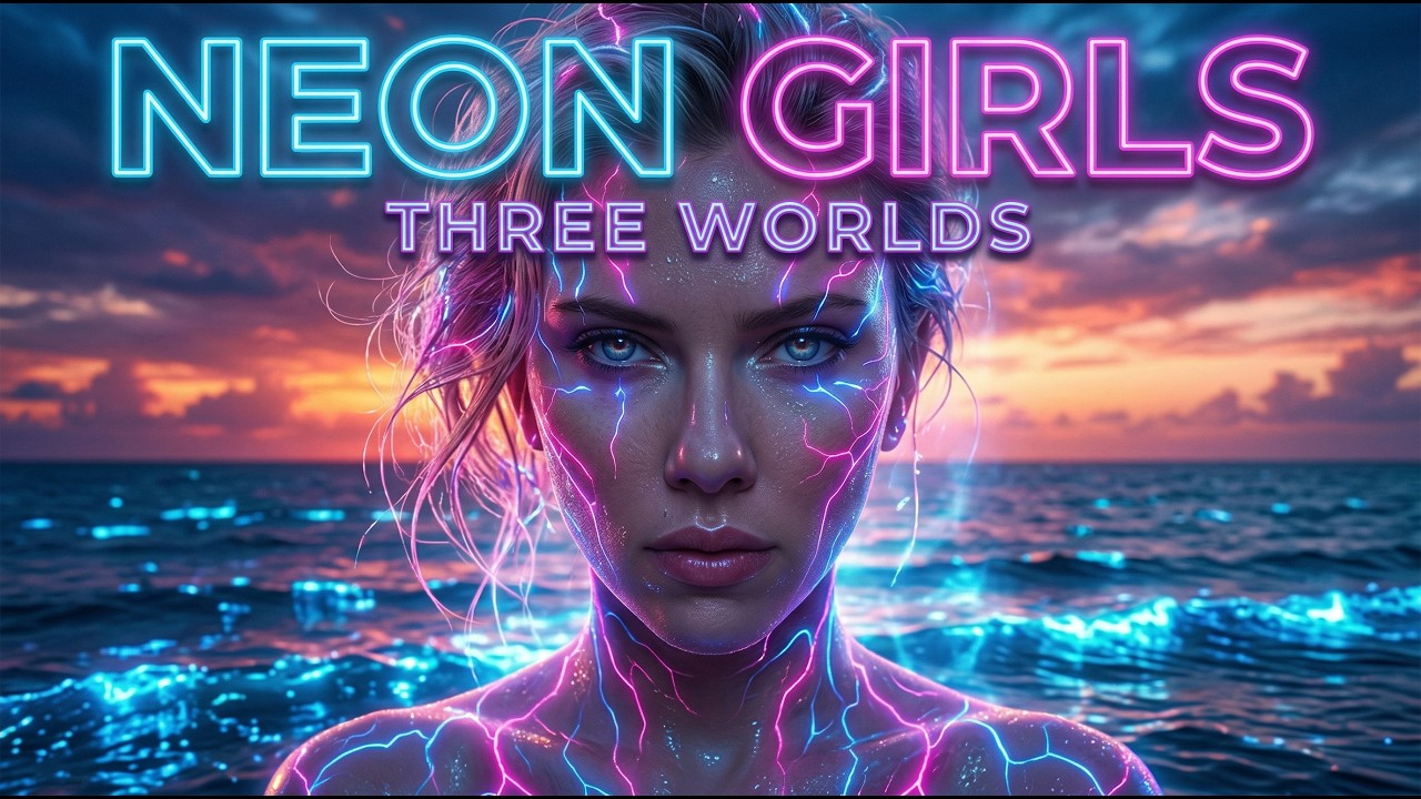 Neon Girls Three Worlds AI Music Video 4K