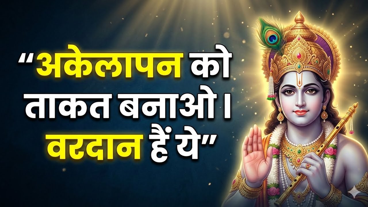 अकेलापन को ताकत बनाओ | वरदान है ये | श्री कृष्ण प्रेरणा #bhakti #bhajan #radhakrishna #devotional 