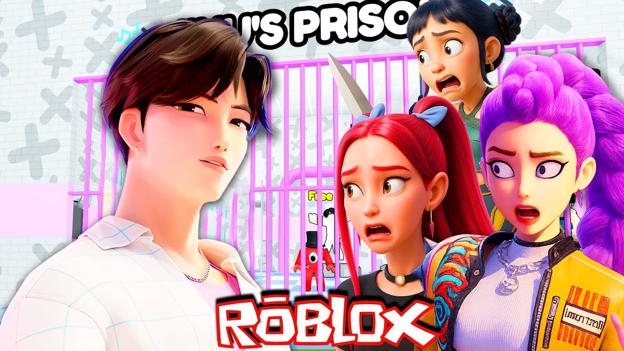 Rumi, Mira and Zoey ESCAPE JINU'S PRISON RUN in Roblox (KPop Demon Hunters)