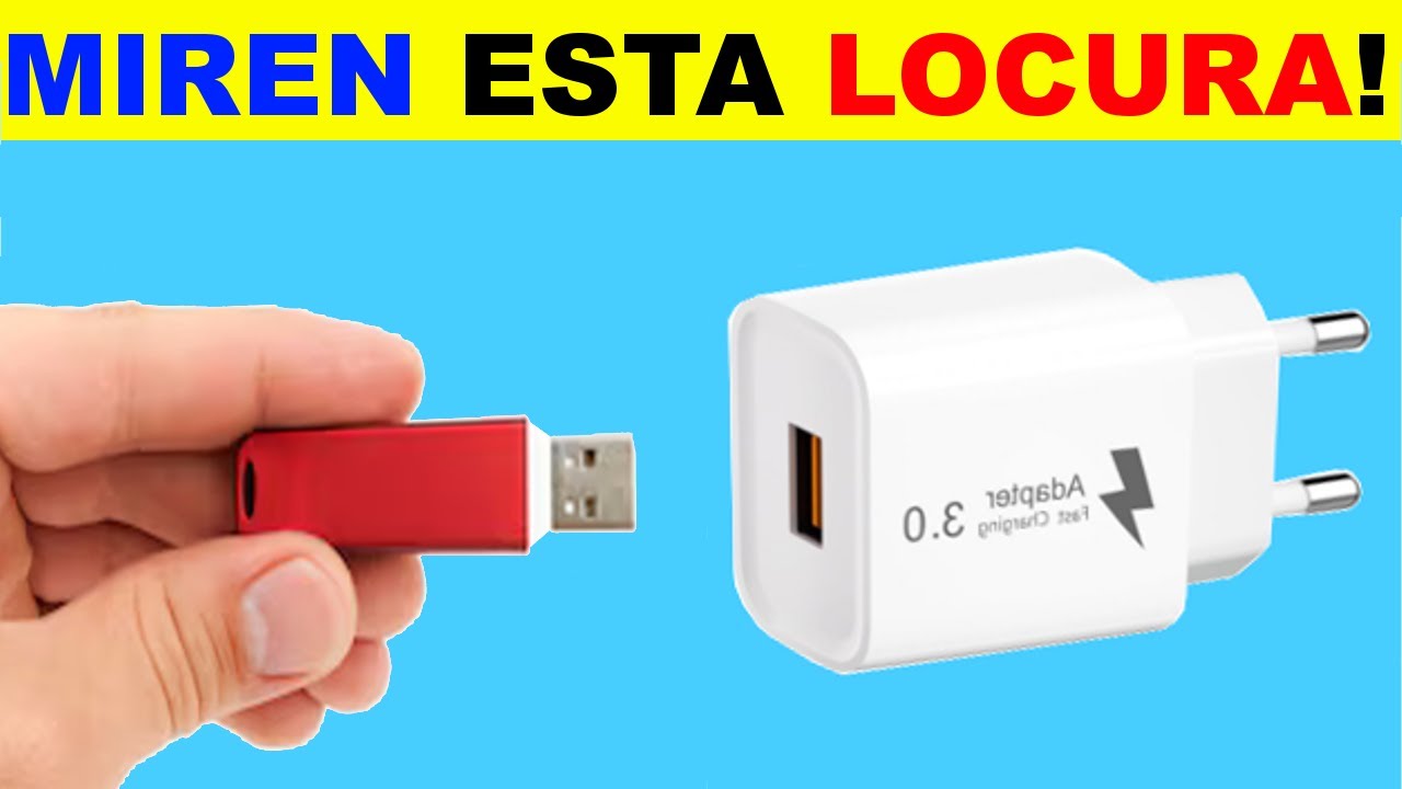 Mira que pasa si conecto una memoria USB al cargador de celular!