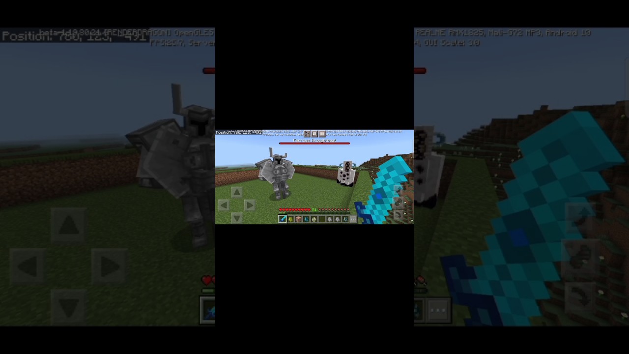 Minecraft New Warden .Vs. Iron Knight | #minecraftshorts #minecraftfight #minecraftwarden #1PlAyEr