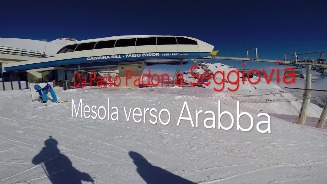ARABBA - Pista PADON 1 ROSSA Da Passo Padon a Seggiovia Mesola Verso Arabba - Gennaio 2018
