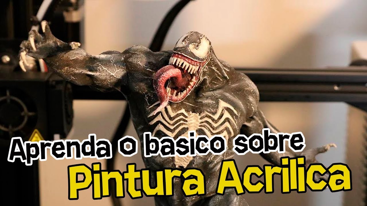 O básico sobre pintura acrílica - Degradê - Impressão 3D - Parte 1