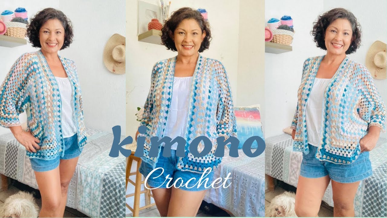 KIMONO CROCHET - Tejido a base de un Hexagono