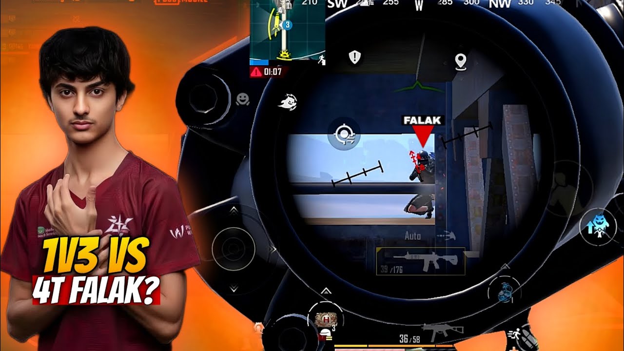 1V3 VS 4T FALAK?🔥🥶 | FALAK IN MY LOBBY | PUBG Mobile