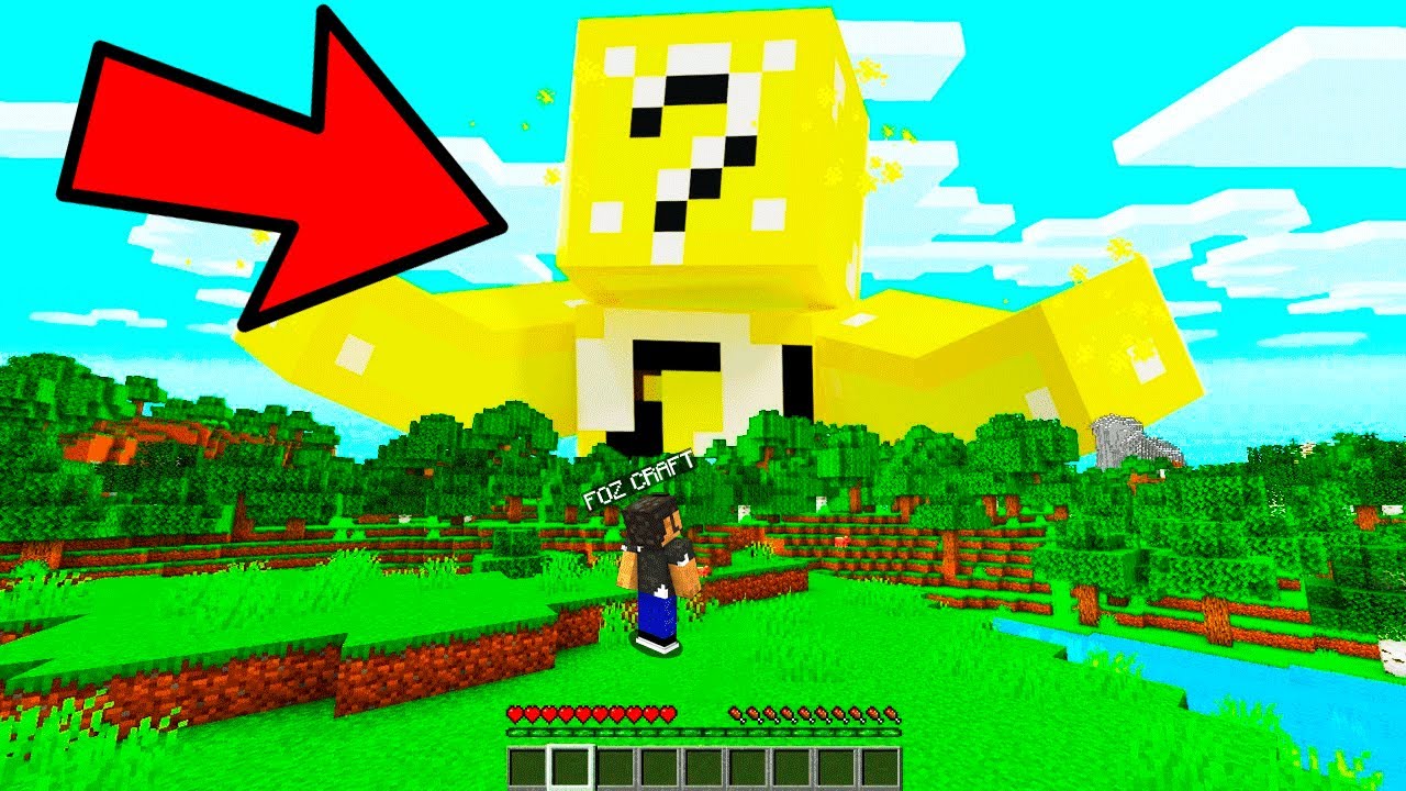 Encontré UNA ESTATUA GIGANTES de LUCKY BLOCKS en Minecraft 😨