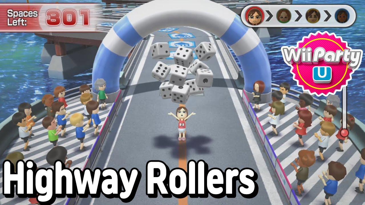 Wii Party U - Highway Rollers |Haru, Marit, Giulia and Sophia | Alexgaming