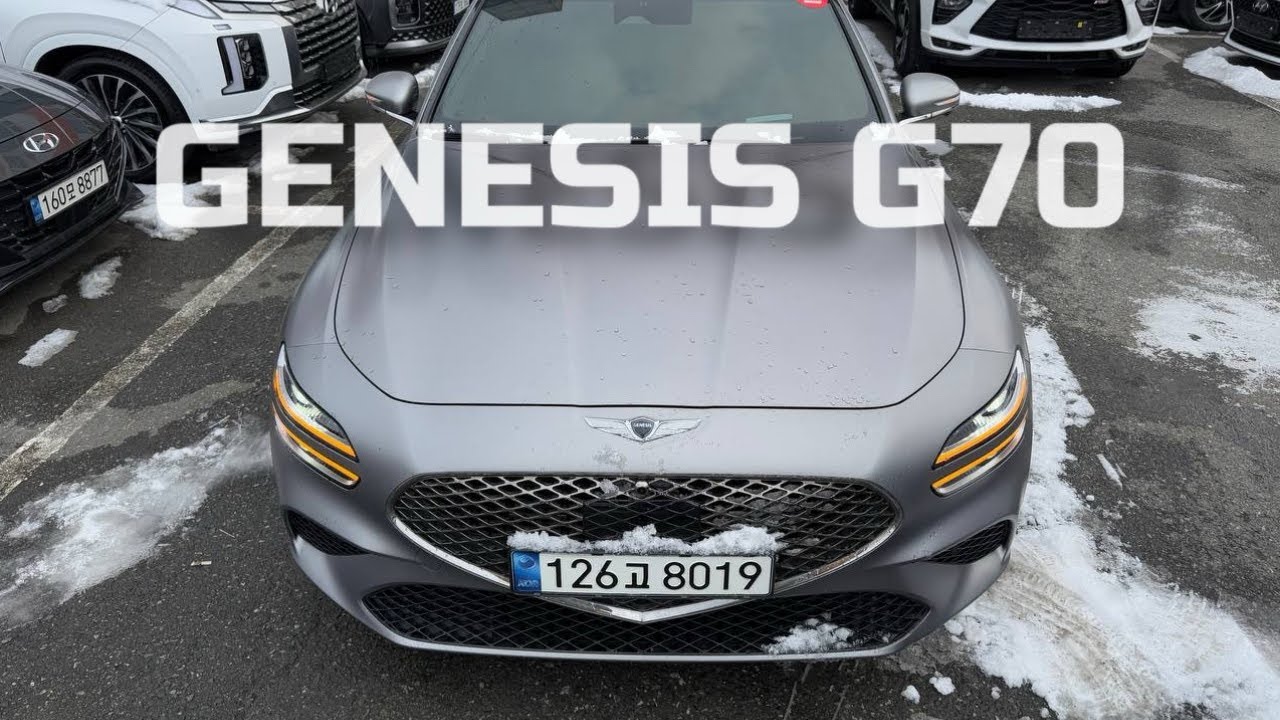 Премиальный корейский седан Genesis G70 на осмотре в Южной Корее